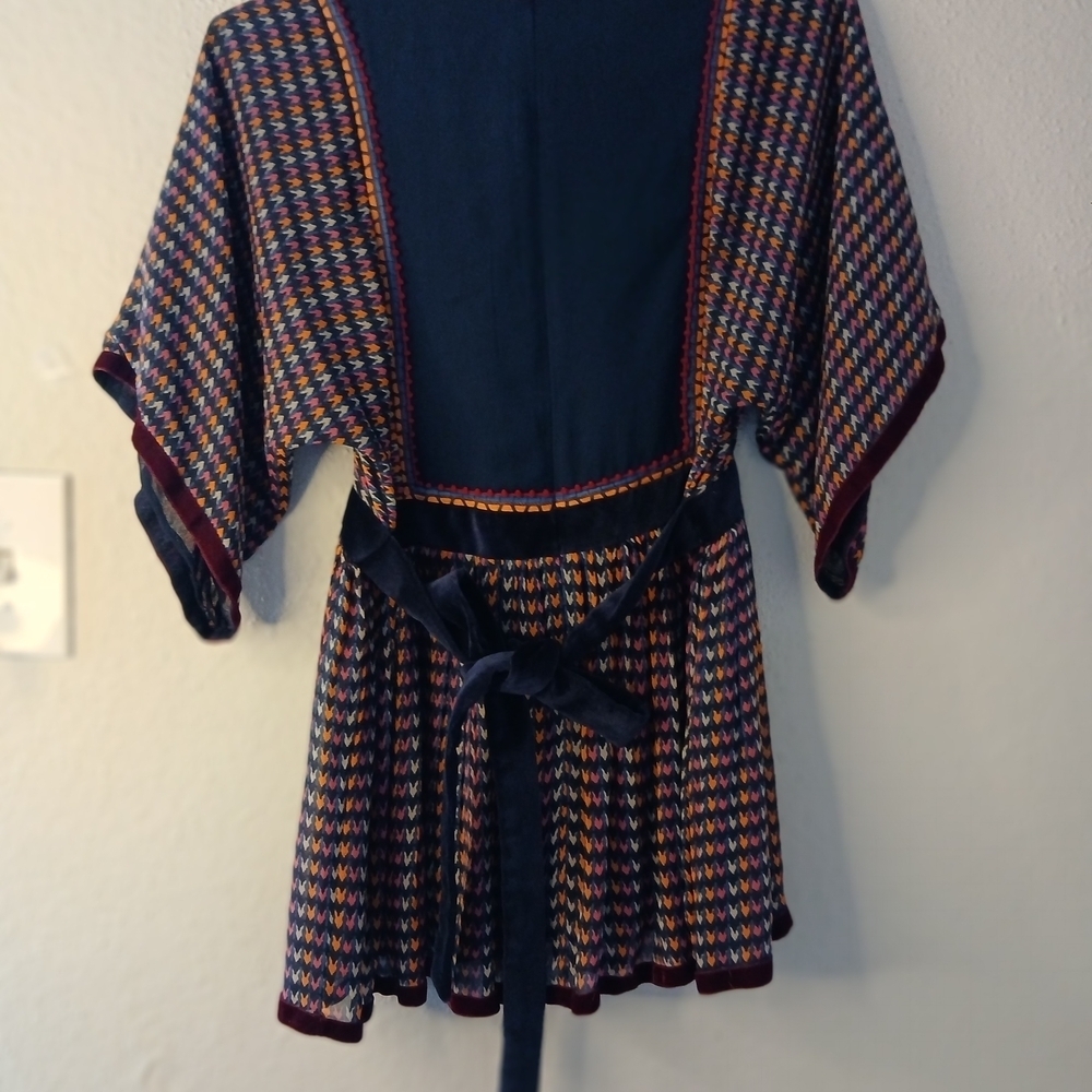 Talitha Multicolor Patterned Blouse with Tie Waist - Picture 7 of 9